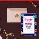 Free Editable PDF – Colorful Outer Space Birthday Invitation Templates C