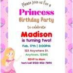 (Free Editable PDF) Beautiful Princess Themed Birthday Invitation Templates C