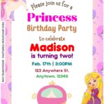 (Free Editable PDF) Beautiful Princess Themed Birthday Invitation Templates A