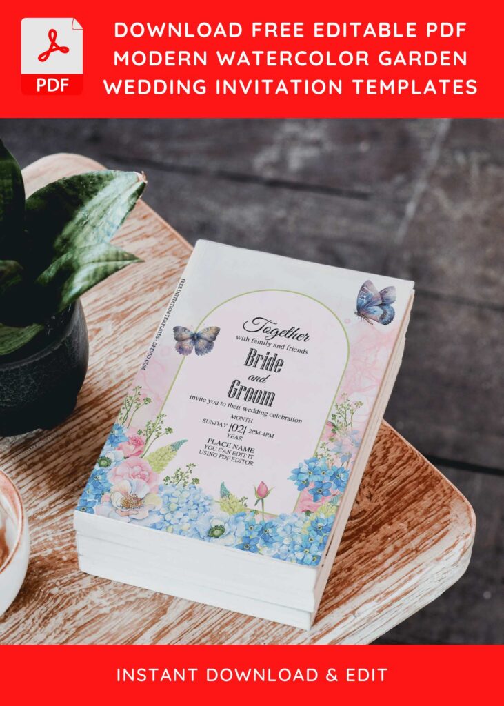 (Free Editable PDF) Magical Floral And Butterfly Baby Shower Invitation Templates D