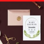 (Free Editable PDF) Stunning Geometric Greenery Baby Shower Invitation Templates