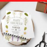 (Free Editable PDF) Floral Cascade Baby Shower Invitation Templates H