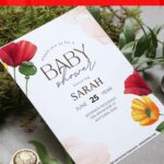 (Free Editable PDF) Romantic Buttercup Baby Shower Invitation Templates