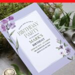 (Free Editable PDF) Vintage Style Lilacs Baby Shower Invitation Templates F