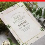 (Free Editable PDF) Botanical Floral & Greenery Baby Shower Invitation Templates