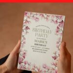 (Free Editable PDF) Romantic Blush Floral Edge Baby Shower Invitation Templates