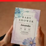 (Free Editable PDF) Stunning Bellflowers Baby Shower Invitation Templates E