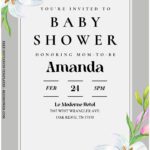 (Free Editable PDF) Lily Of The Valley Baby Shower Invitation Templates C