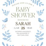 (Free Editable PDF) Floral Cascade Baby Shower Invitation Templates B