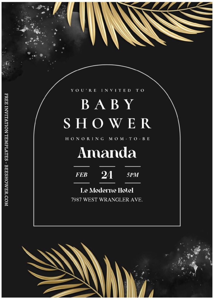 (Free Editable PDF) Secret Garden Whispers Baby Shower Invitation Templates C