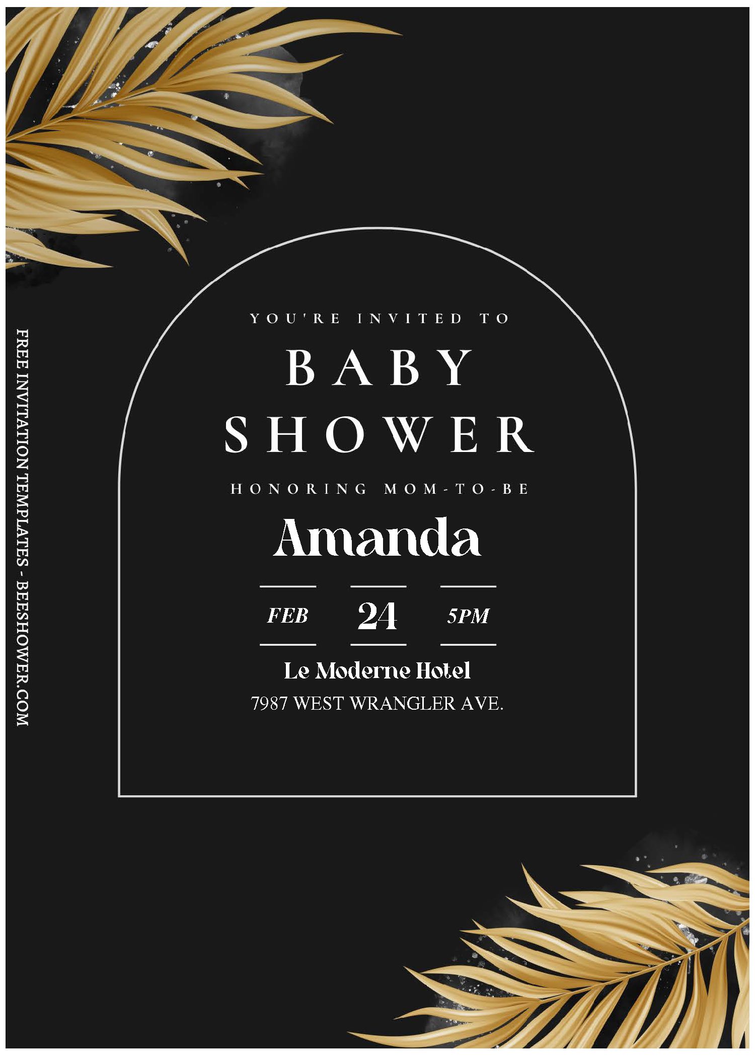 (Free Editable PDF) Secret Garden Whispers Baby Shower Invitation Templates