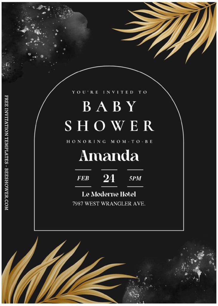 (Free Editable PDF) Secret Garden Whispers Baby Shower Invitation Templates A