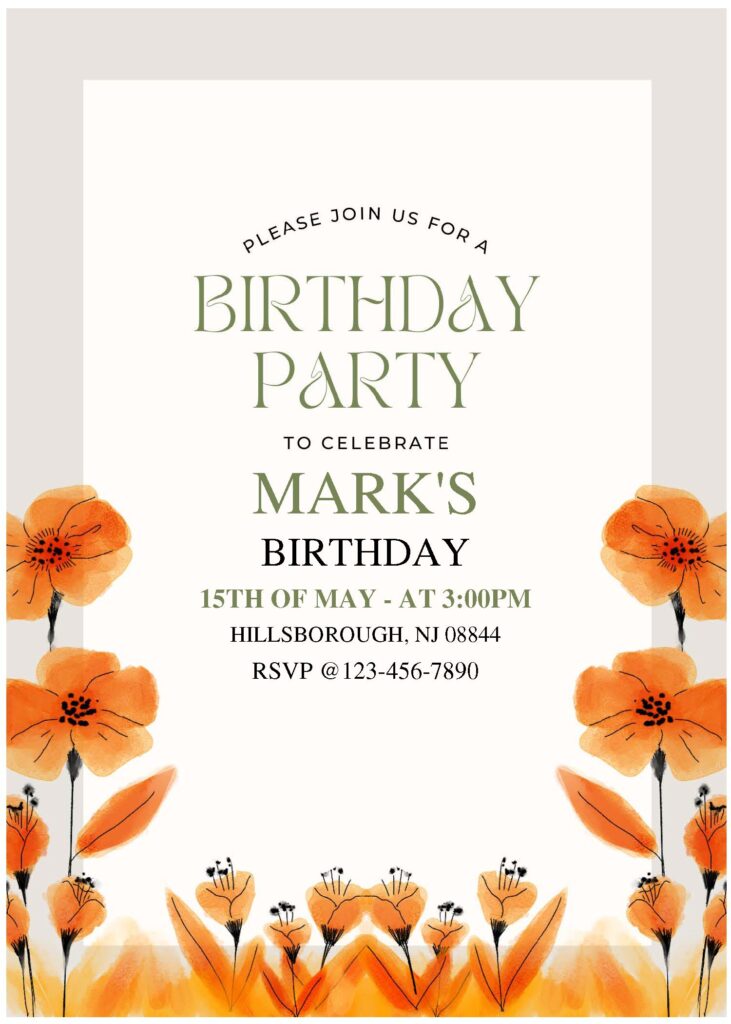 (Free Editable PDF) Graceful Spring Floral Baby Shower Invitation Templates B