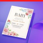 (Free Editable PDF) Baby In Bloom Baby Shower Invitation Templates
