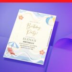 (Free Editable PDF) Adorable Summer Beach Baby Shower Invitation Templates I