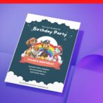 (Free Editable PDF) Fun & Easy PAW Patrol Baby Shower Invitation Templates J