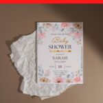 (Free Editable PDF) Peach Elegant Baby Shower Invitation Templates