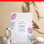(Free Editable PDF) Tulip And Rose Baby Shower Invitation Templates