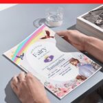 (Free Editable PDF) Rainbow Sofia Fairy Garden Baby Shower Invitation Templates H