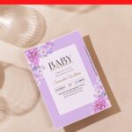 (Free Editable PDF) Wonderful Lush Purple Baby Shower Invitation Templates G