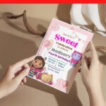 (Free Editable PDF) Bring Magic With Gabby’s Dollhouse Baby Shower Invitation F