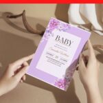 (Free Editable PDF) Wonderful Lush Purple Baby Shower Invitation Templates with floral border