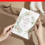 (Free Editable PDF) Christmas Winter Floral Baby Shower Invitation Templates F