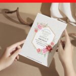 (Free Editable PDF) Rustic Elegant Floral Frame Baby Shower Invitation Templates F