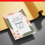 (Free Editable PDF) Artistic Baby Shower Invitation Templates with boho theme