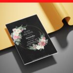 (Free Editable PDF) Moody Floral Frame Baby Shower Invitation Templates E