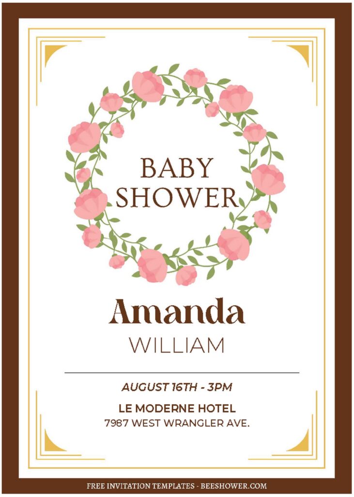(Free Editable PDF) Sunflower Autumn Baby Shower Invitation Templates B