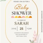 (Free Editable PDF) Terracotta Boho Baby Shower Invitation Templates B