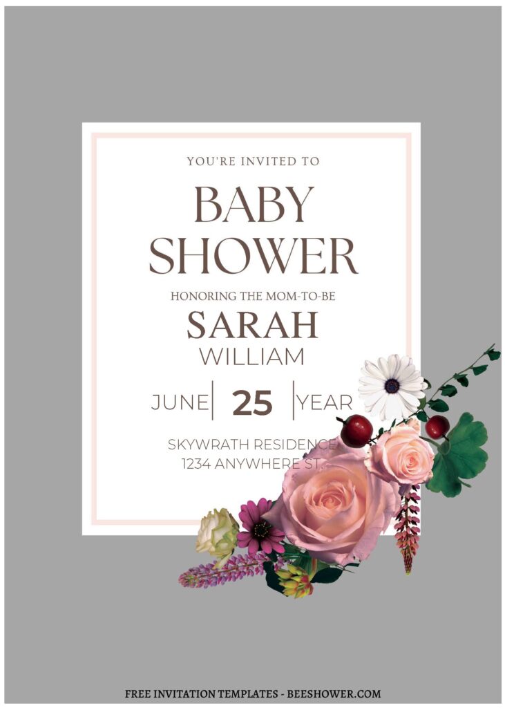 (Free Editable PDF) Luscious Garden Baby Shower Invitation Templates B