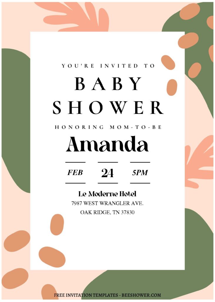 (Free Editable PDF) Artistic Baby Shower Invitation Templates a