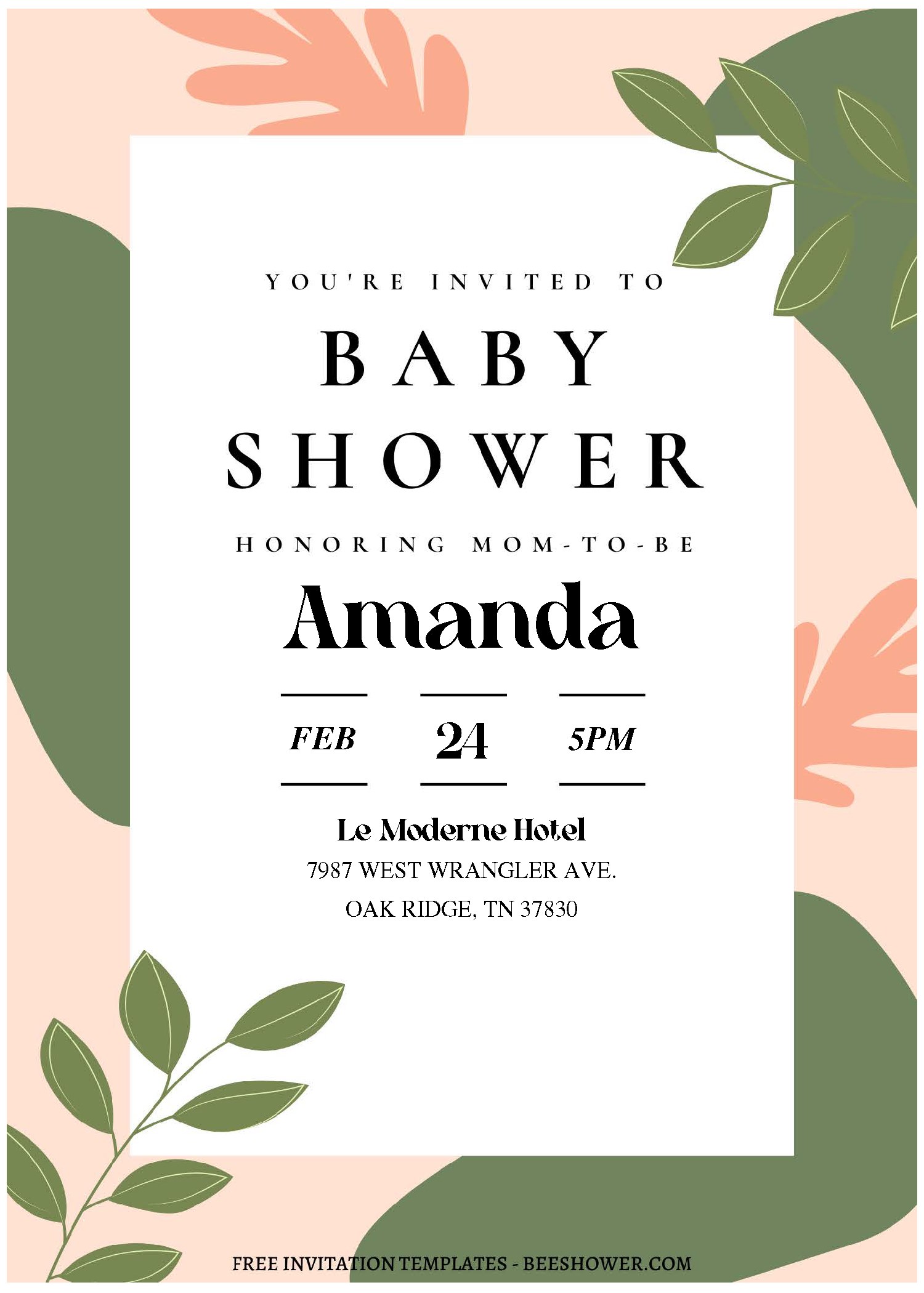 (Free Editable PDF) Artistic Baby Shower Invitation Templates C