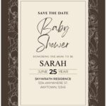 (Free Editable PDF) Striking Floral And Greenery Pattern Baby Shower Invitation Templates B