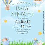 (Free Editable PDF) Lovely Garden Baby Shower Invitation Templates B