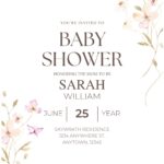 (Free Editable PDF) Awe-inspiring Pastel Floral Baby Shower Invitation Templates B