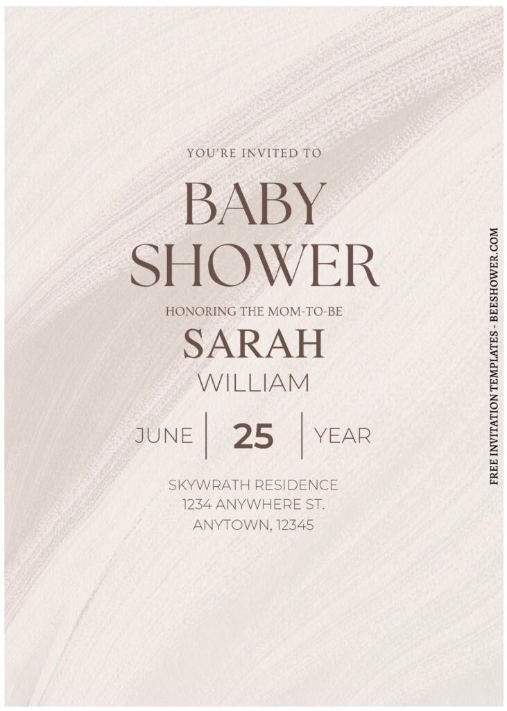 (Free Editable PDF) Modern Art Baby Shower Invitation Templates A