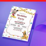 (Free Editable PDF) Lively Fun Mickey Mouse Baby Shower Invitation Templates J