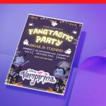 (Free Editable PDF) Spooky Fun Disney Vampirina Baby Shower Invitation Templates J