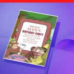 (Free Editable PDF) Curious George Baby Shower Invitation Templates