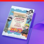 (Free Editable PDF) Awesome Naruto Shippuden Baby Shower Invitation Templates J