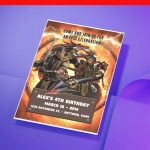 (Free Editable PDF) Mortal Kombat Baby Shower Invitation Templates J