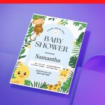 (Free Editable PDF) Jungle Joy Baby Shower Invitation Templates