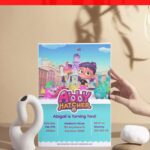 (Free Editable PDF) Joyful Abby Hatcher Baby Shower Invitation Templates I