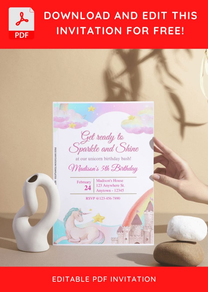 (Free Editable PDF) Whimsical Wonderland Baby Shower Invitation Templates I