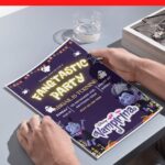 (Free Editable PDF) Spooky Fun Disney Vampirina Baby Shower Invitation Templates H