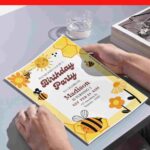 (Free Editable PDF) Lovely Bee Farm Baby Shower Invitation Templates