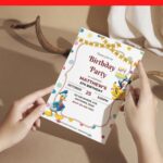(Free Editable PDF) Lively Fun Mickey Mouse Baby Shower Invitation Templates F